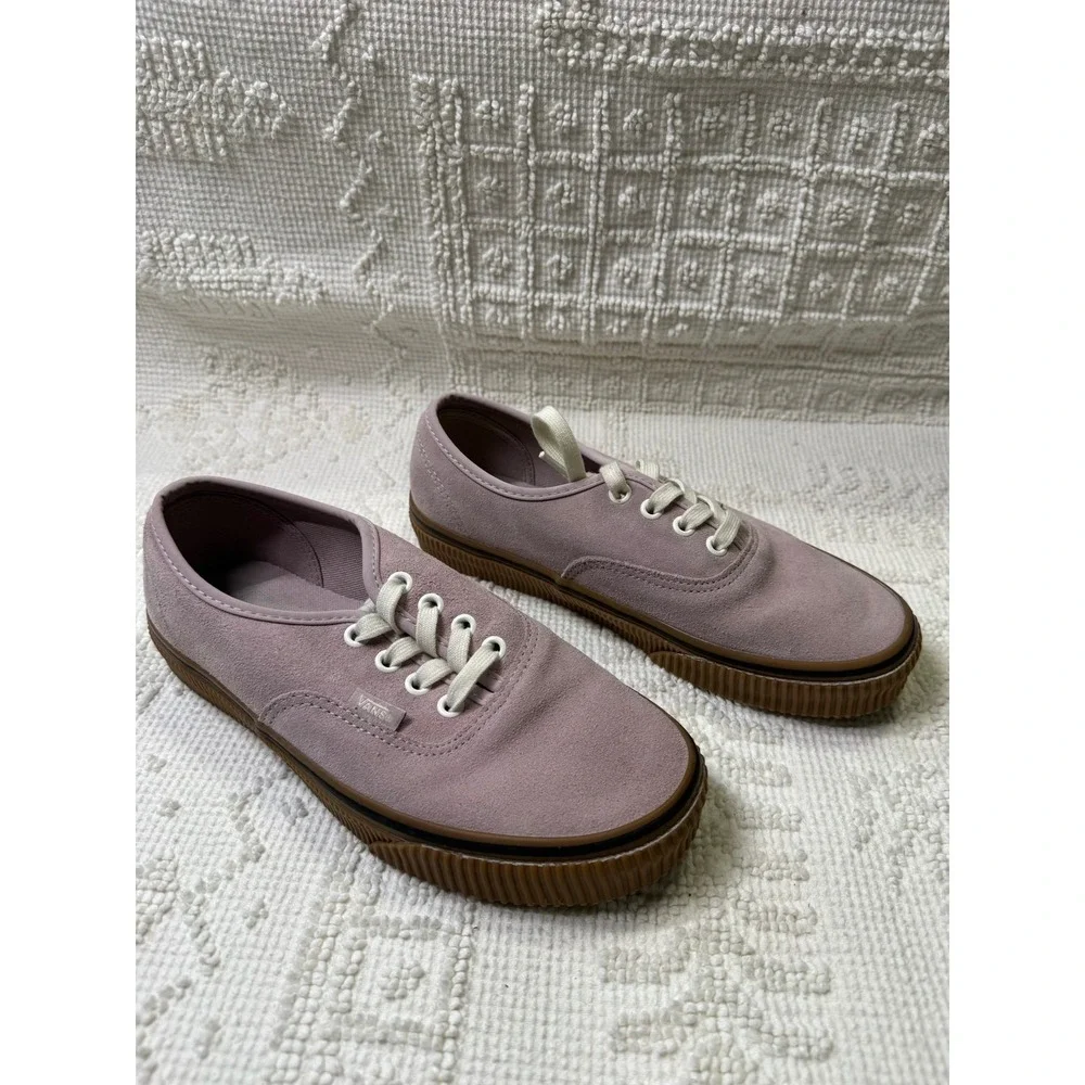 Vans Authentic Stacked Platform Sneakers Lavender Suede Women 7 Men 5.5